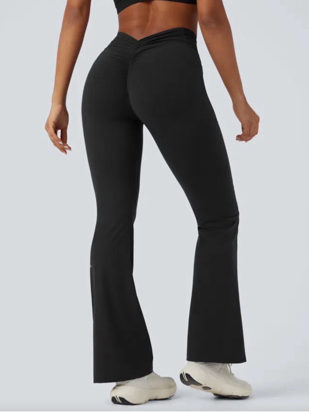 Halara butt lifting with bands flare Leggings - Black